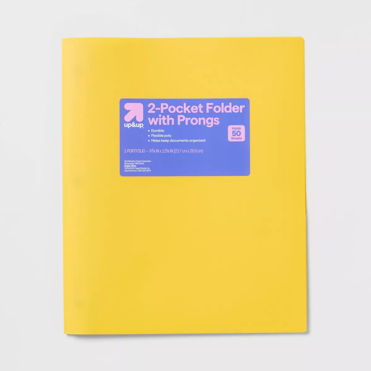 2 Pocket Plastic Folder with Prongs - Up&Up - Image 8