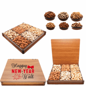 Food Basket Sets, Mixed Nuts, , Boxes, Gift for Happy New Years 2025, Gourmet Tray