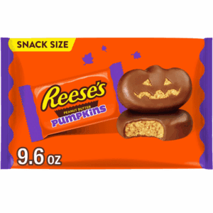 Milk Chocolate Snack Size Peanut Butter Pumpkins Halloween Candy, Bag 9.6 Oz