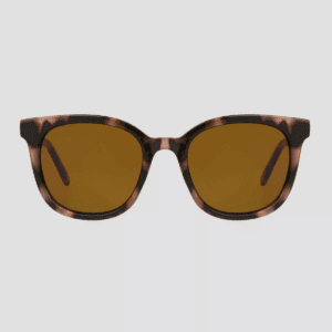 Women'S Tortoise Shell Print Crystal Plastic Square  - Universal Thread™ Brown: Scratch-Resistant, UV Protection