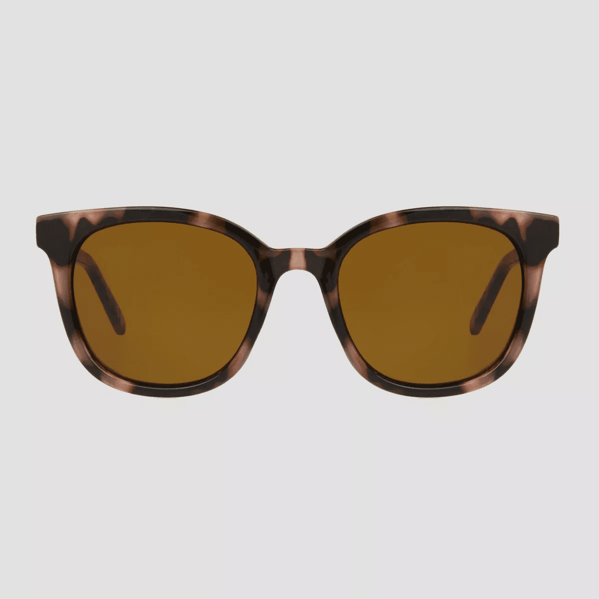 Women'S Tortoise Shell Print Crystal Plastic Square - Universal Thread™ Brown: Scratch-Resistant, UV Protection
