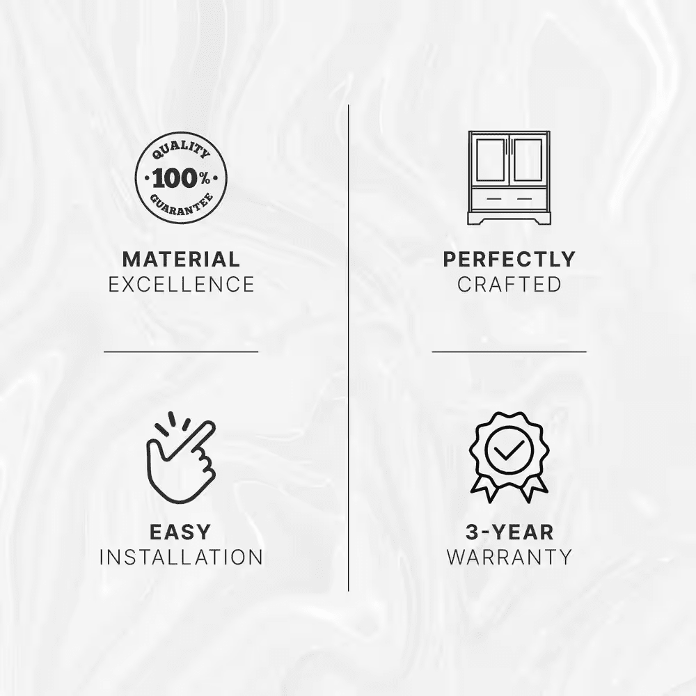 Hepburn 66 In. Double Sink Freestanding Bathroom Vanity in White with Carrara White Quartz Top - Image 15