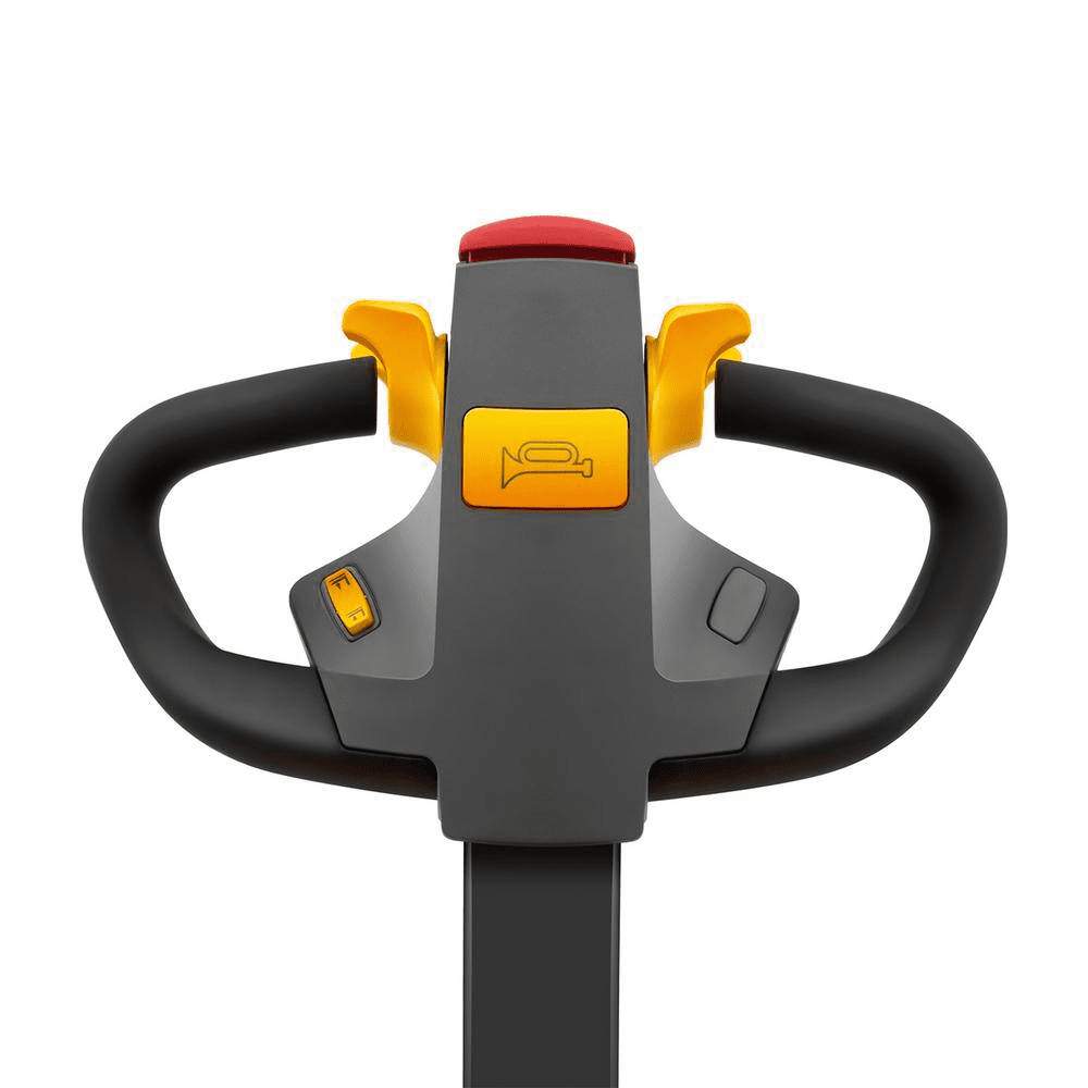 220 In. Lift Height 3300 Lbs. Curtis Control Full Electric Pallet Stacker Straddle Walkie Forklift 24V/200AH GEL Battery - Image 5