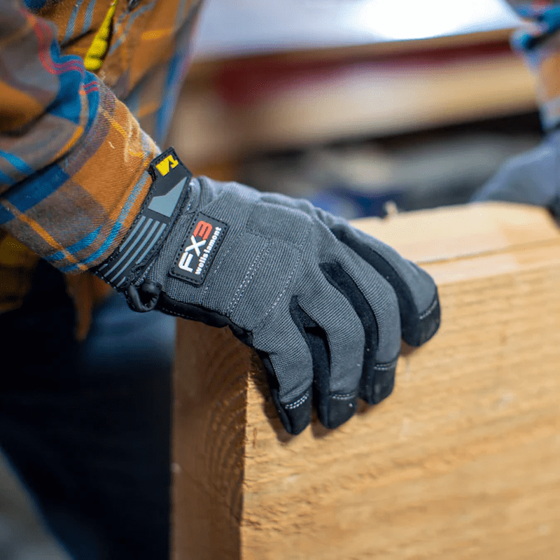 Large Gray Synthetic Leather Utility Gloves 1 -Pairs - Image 2