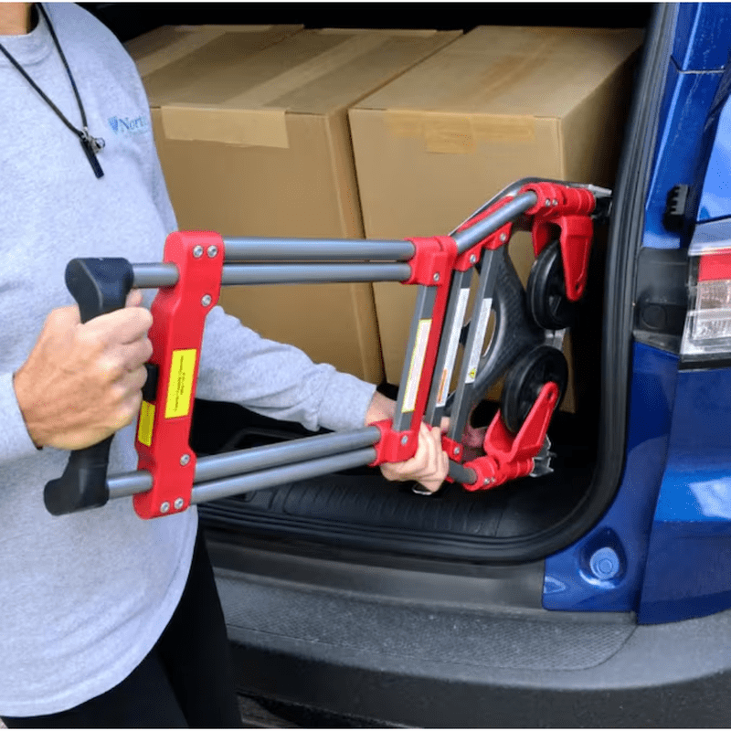 150-Lb Capacity 2 -Wheel Red Steel Folding Hand Truck - Image 11