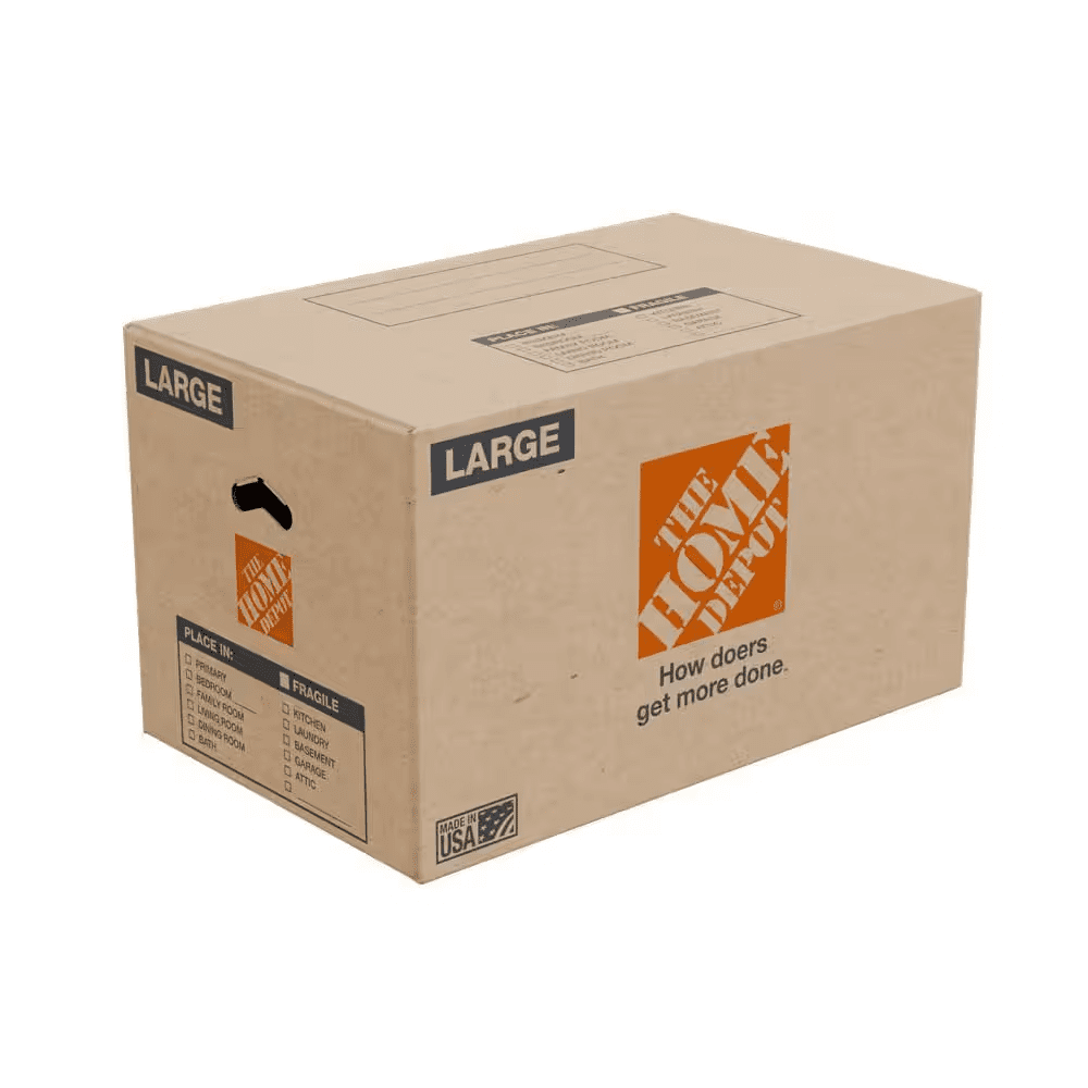 26 In. L X 16 In. W X 15 In. D Large Moving Shipping and Packing Box with Handles (10-Pack)