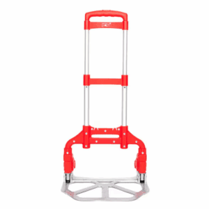 165 Lbs. Capacity Aluminium Folding Dolly Push Hand Truck in Red