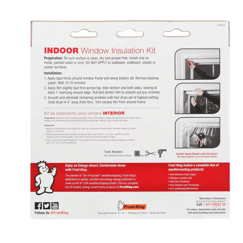 62 In. X 210 In. Polyurethane Extra-Large Shrink Window Insulation (2 per Pack) - Image 2