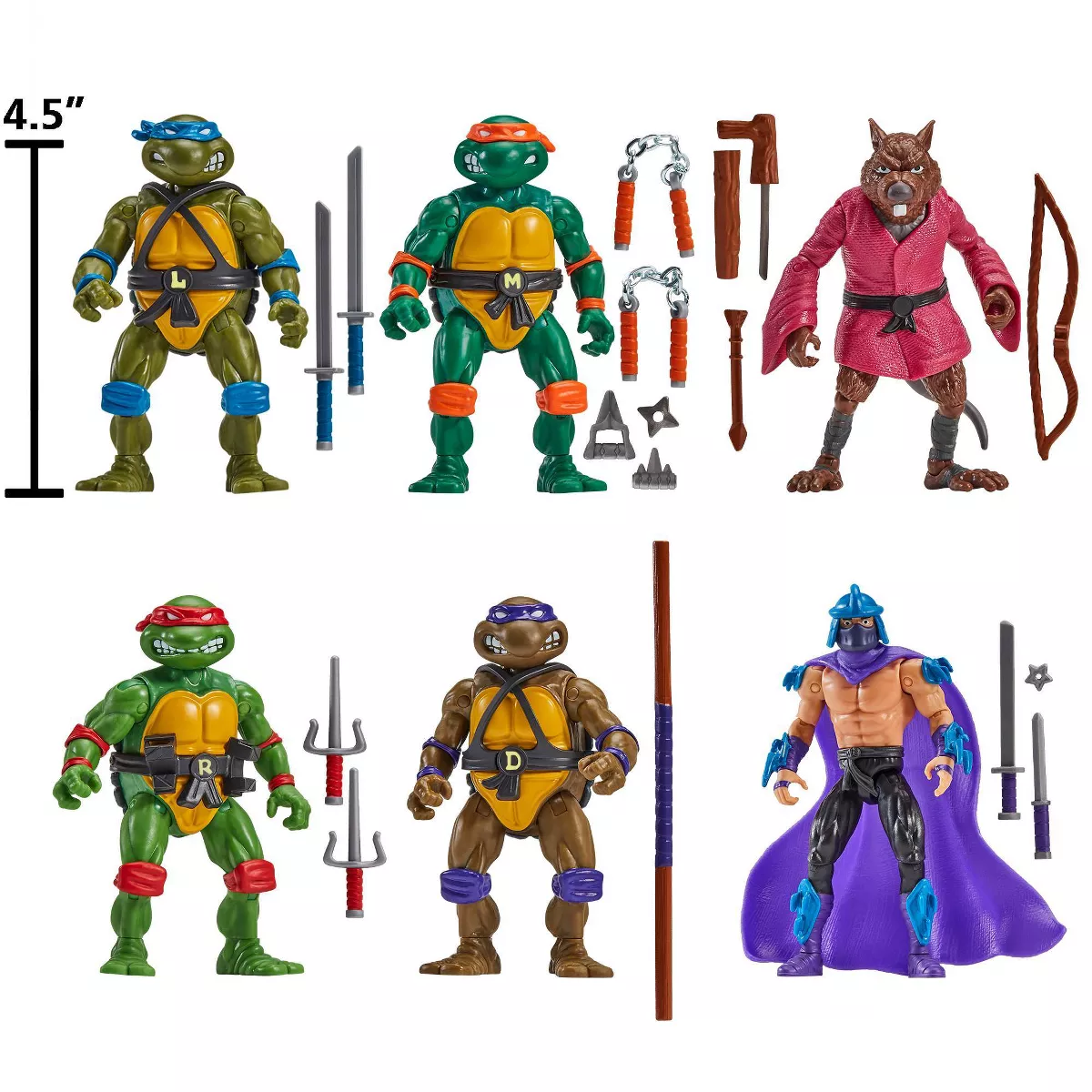 Teenage Mutant Ninja Turtles: Classic 4" Remastered Figure Bundle - 6Pk (Target Exclusive) - Image 9