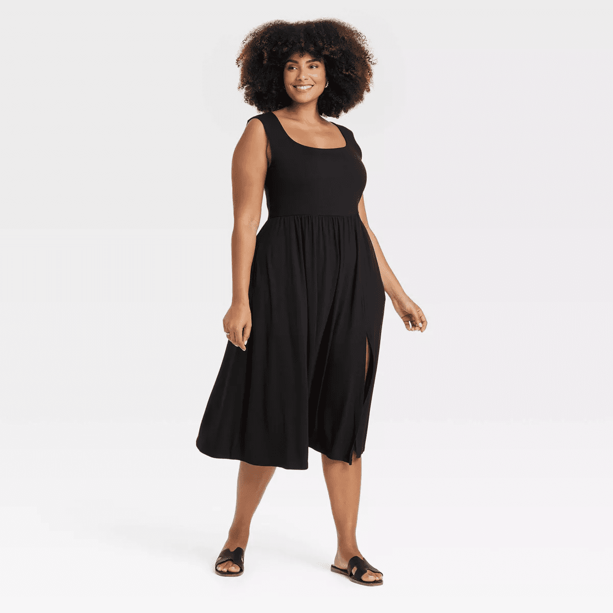 Women'S Knit Ballet Midi Shift Dress - Image 4