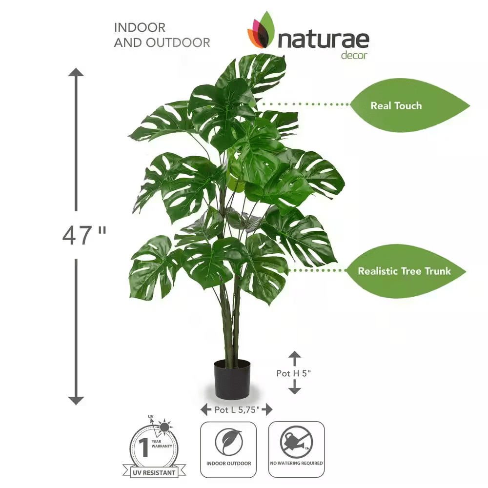 Artificial 47 In. Monstera Indoor and Outdoor Plants - Image 2