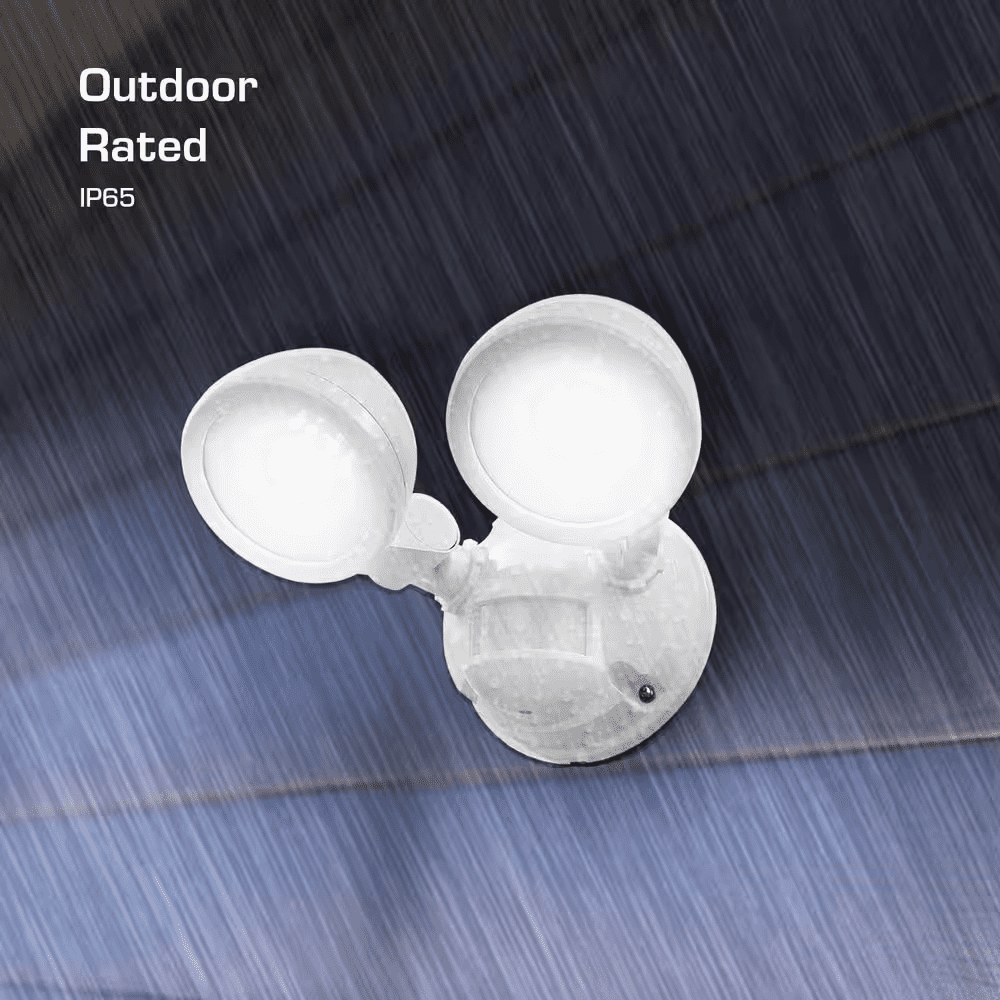 180° White Motion Sensing Security Light Wired Outdoor 2-Head LED Flood Light 1000 Lumens - Image 8