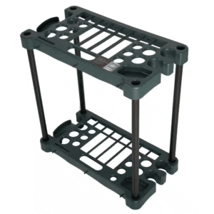 Green 2-Tier Plastic Garden Tool Shelving Unit (13 In. W X 24 In. H X 23 In. D)