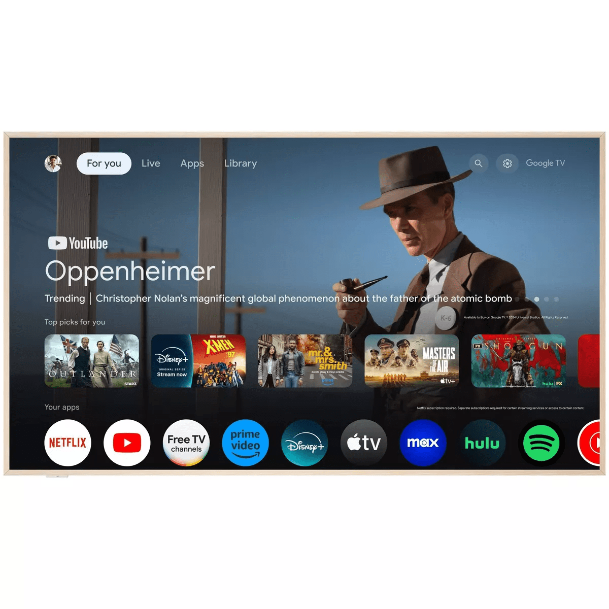 TCL 65" Class NXTVISION 4K QLED Smart Frame with Google TV and Flush Wall Mount - White 65A300W: 120Hz Refresh, Dolby Vision, HDR10+ - Image 2
