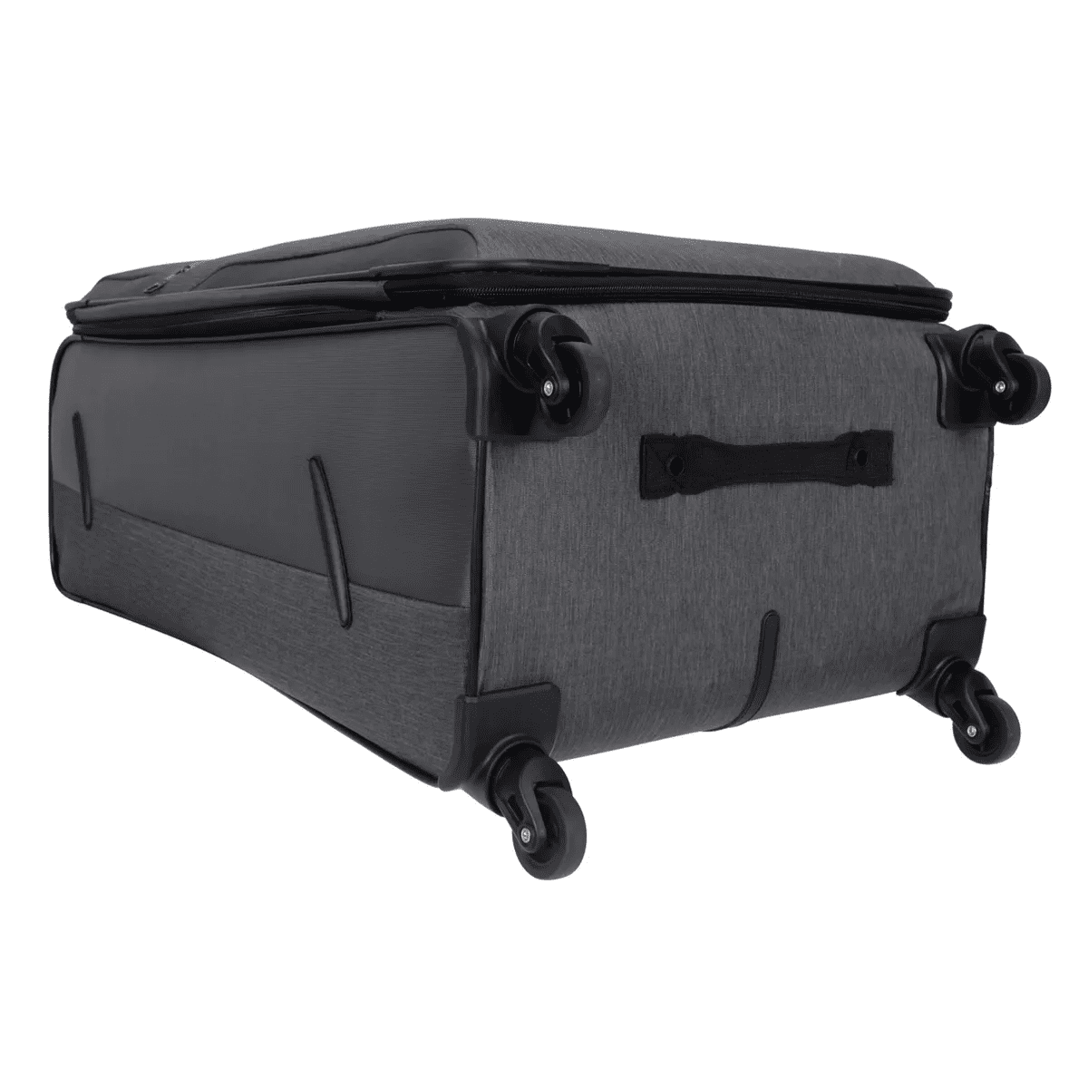 Skyline Softside Large Checked Spinner Suitcase - Gray Heather: Expandable Spinner - Image 6