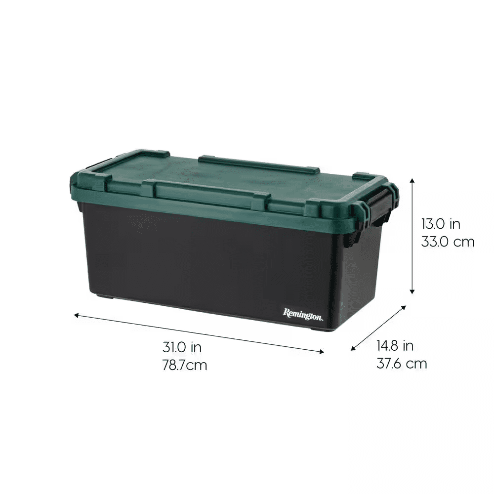 15 Gal. Remington Heavy Duty Trail Box, Stackable Storage Bin with Latching Lids, Black, (2-Pack) - Image 7