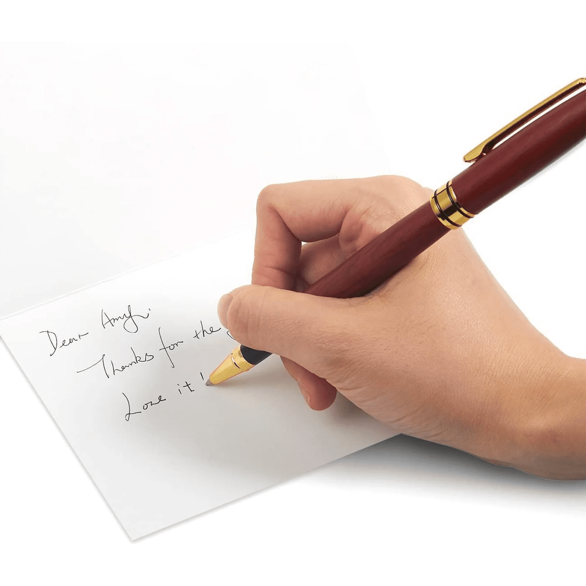 2 Pack Luxury Rosewood Pen Sets for Men Gift - Fancy Nice Ballpoint Pens with Black Ink Refills for Signature Executives Business Office - Image 5