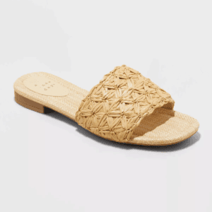 Women'S Ariella Woven Raffia Slide Sandals with Memory Foam Insole - a New Day™