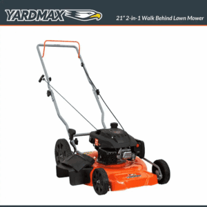 21 In. 170Cc 2-In-1 Gas Walk behind Push Lawn Mower with High Rear Wheels