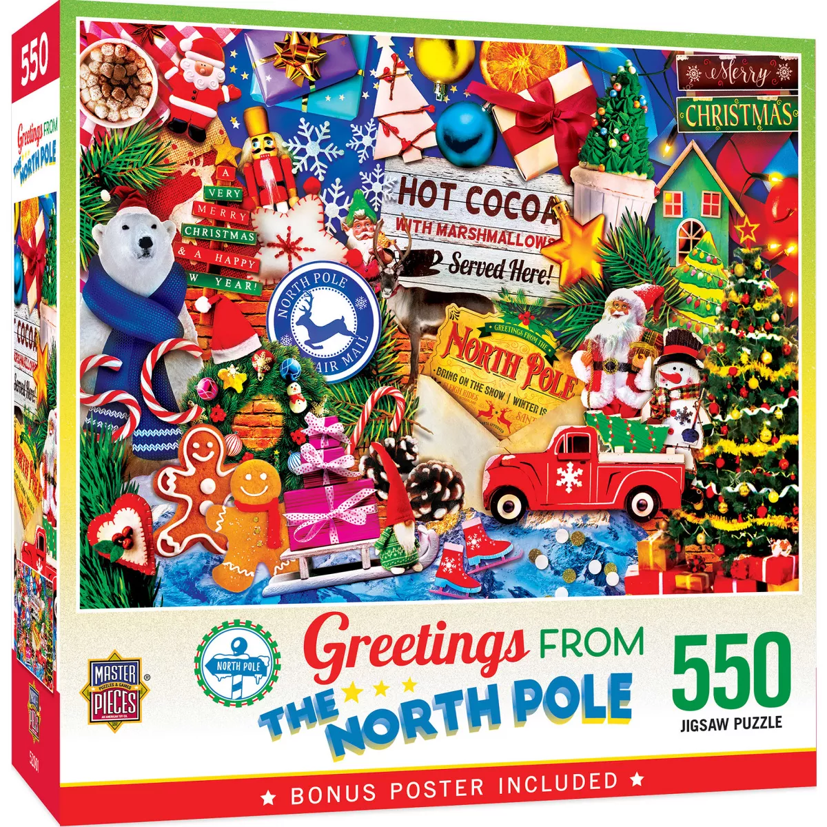Masterpieces 550 Piece Puzzle - Greetings from the North Pole - 18"X24" - Image 2