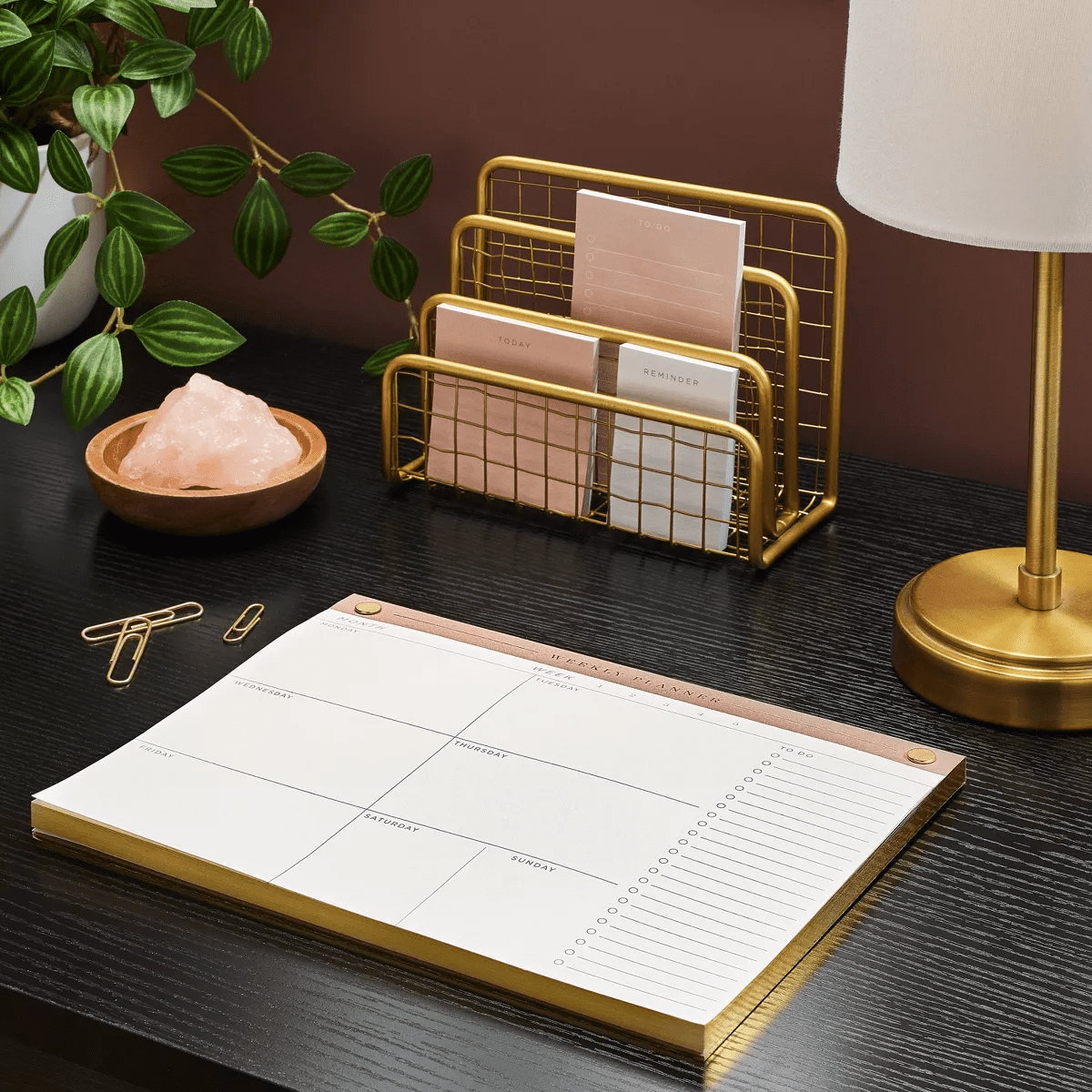 52 Page Special Rule Weekly Tear off Planner 10" X 7.5" Mauve - Threshold™: Journal, Notebook, Office Supplies, Stationery - Image 2