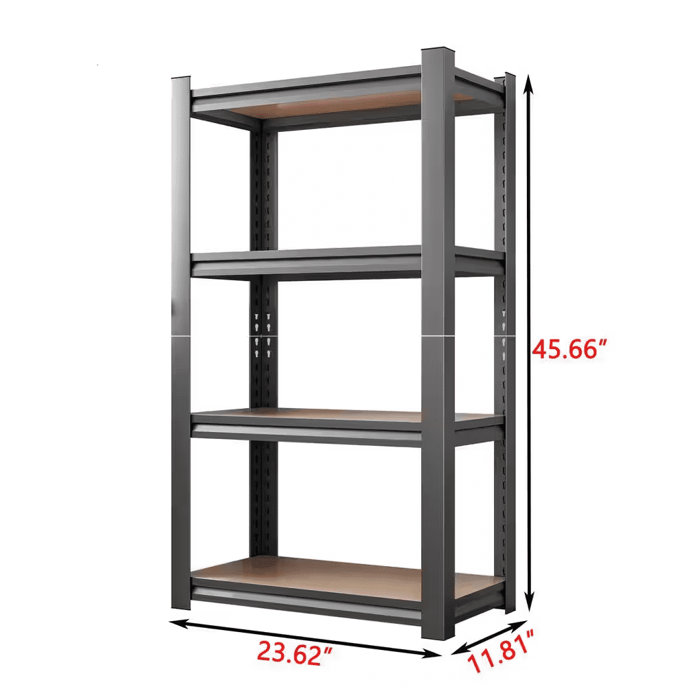 4-Layer Storage Rack, Adjustable Height Wooden Shelf, Suitable for Kitchen, Garage - Image 4