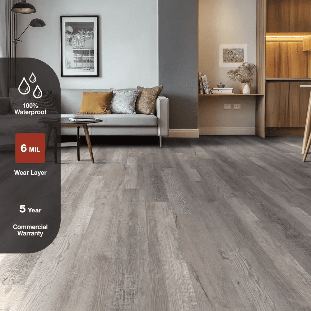 Winding Brook 6 MIL X 6 In. W X 36 In. L Click Lock Waterproof Luxury Vinyl Plank Flooring (23.95 Sqft/Case) - Image 2