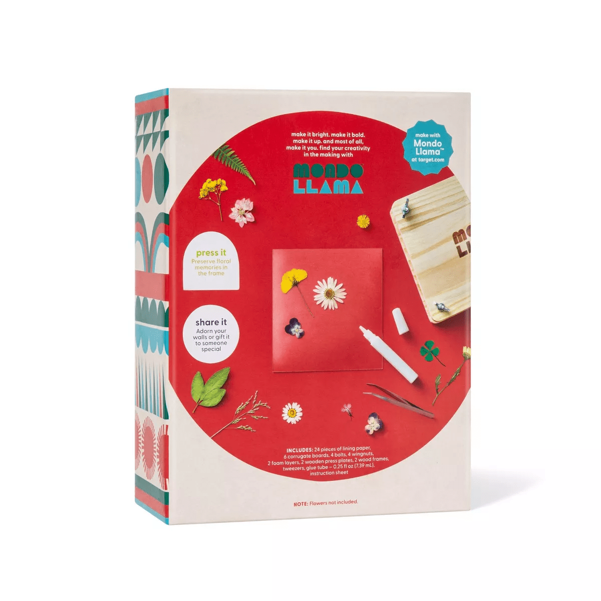 Floral Press with Frame Wood Craft Kit - Mondo Llama™: Flower Drying & Pressing Kit, Nature Art, Non-Toxic, Adult Craft - Image 3