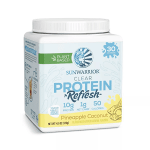 CLEAR Protein Refresh Protein Powder, Plant Based Protein Powder, Sunwarrior, Pineapple Coconut, 420G (30 Servings)