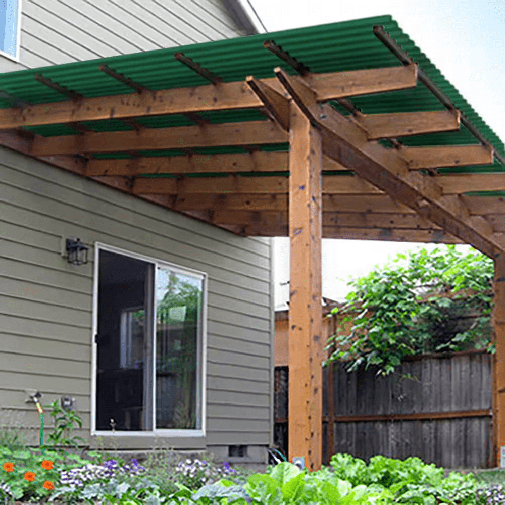 26 In. X 6 Ft. Corrugated Polycarbonate Roof Panel in Hunter Green - Image 4