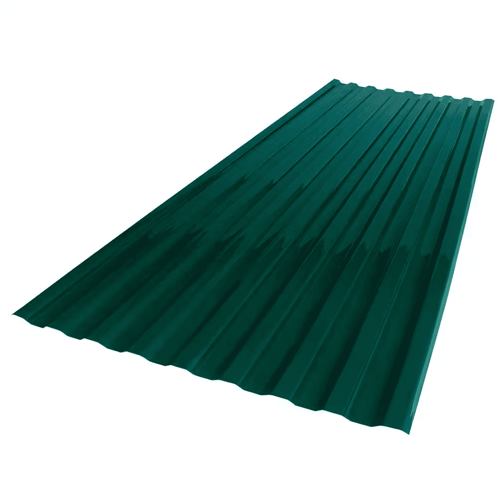 26 In. X 6 Ft. Corrugated Polycarbonate Roof Panel in Hunter Green