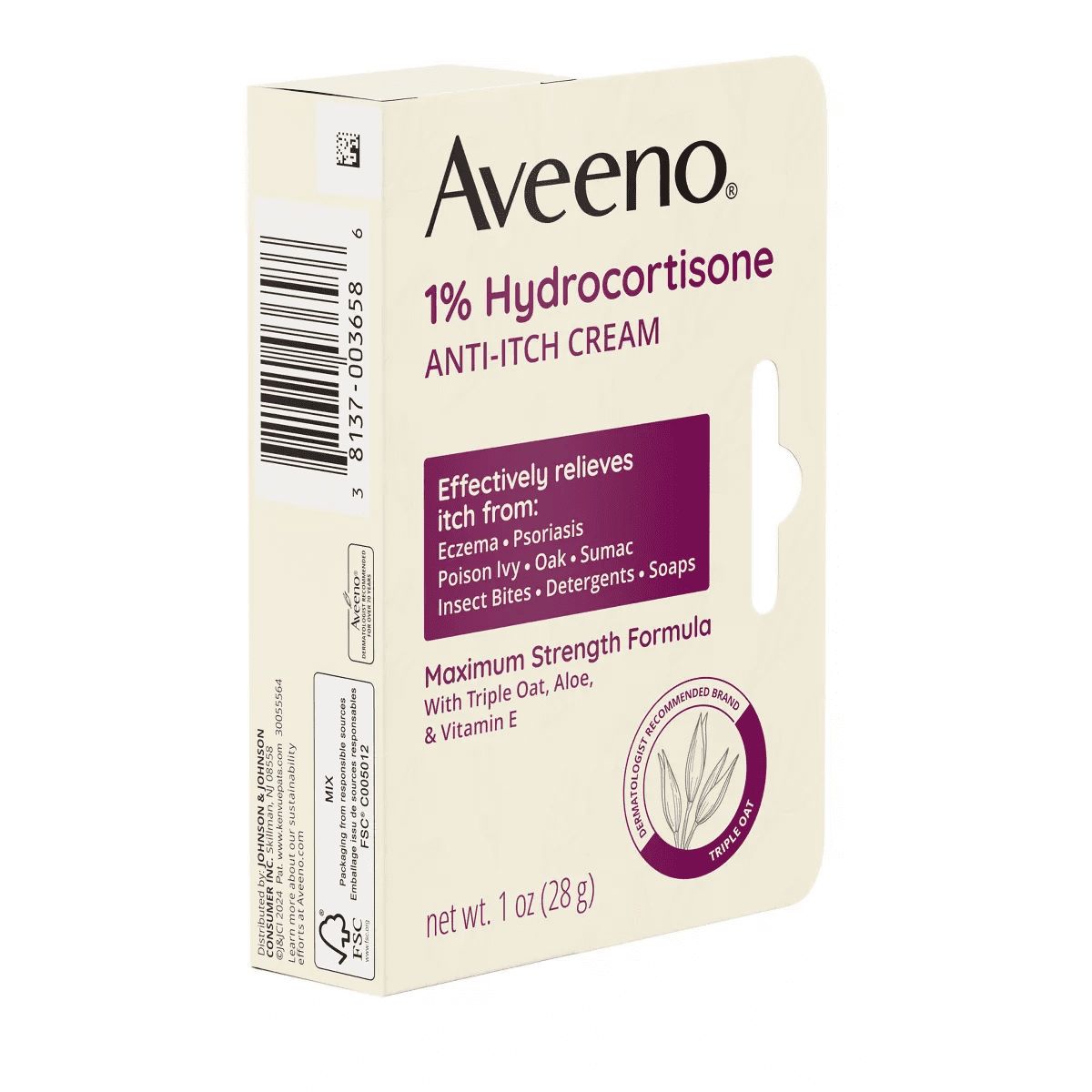 Aveeno Active Naturals Anti-Itch Cream - 1Oz - Image 3