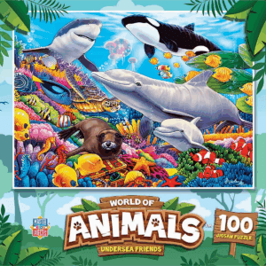 Masterpieces 100 Piece Kids Jigsaw Puzzle - Undersea Friends - 11.5"X15"