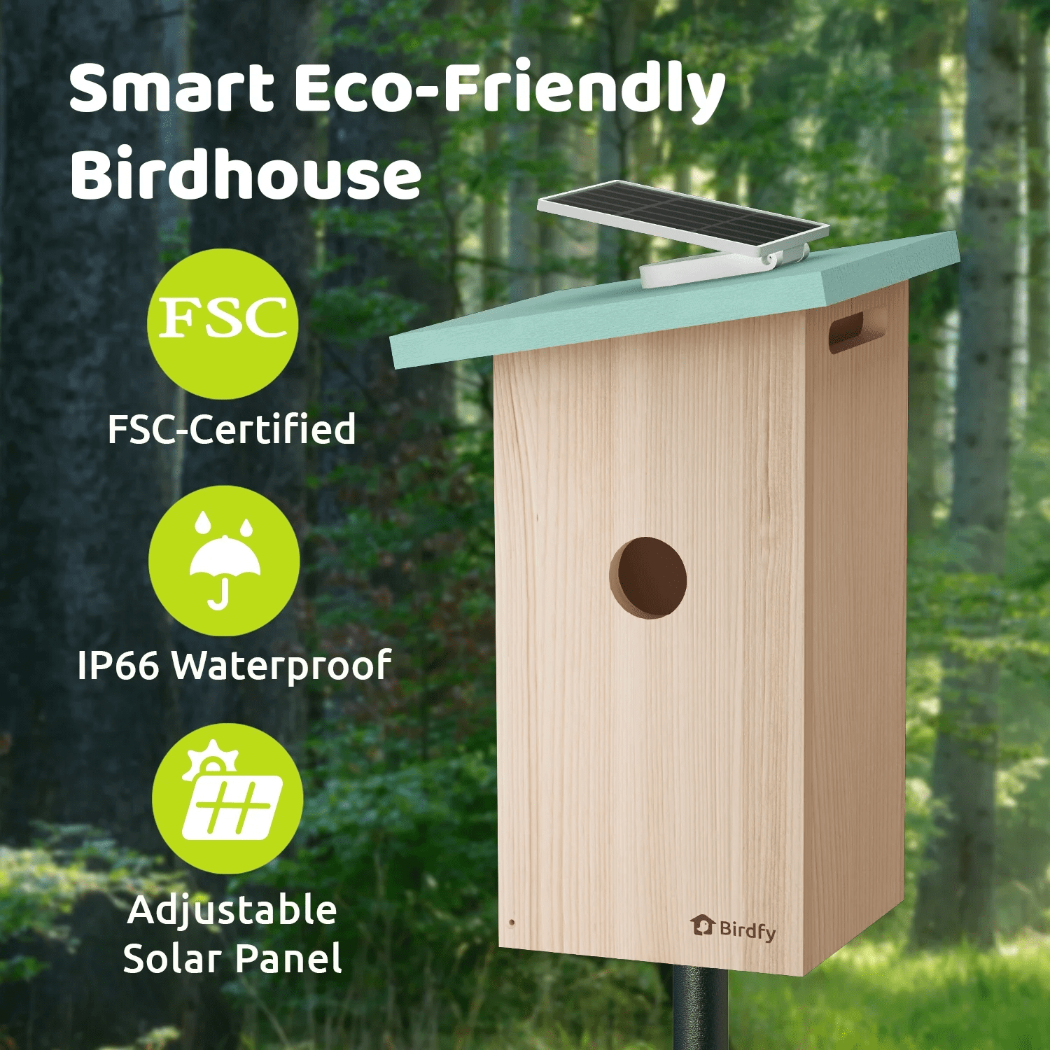 Smart s with 1080P HD Bird Feeder Camera, Perfect Viewing Bird Nesting and Hatching, Solar Powered, Cyan - Image 9