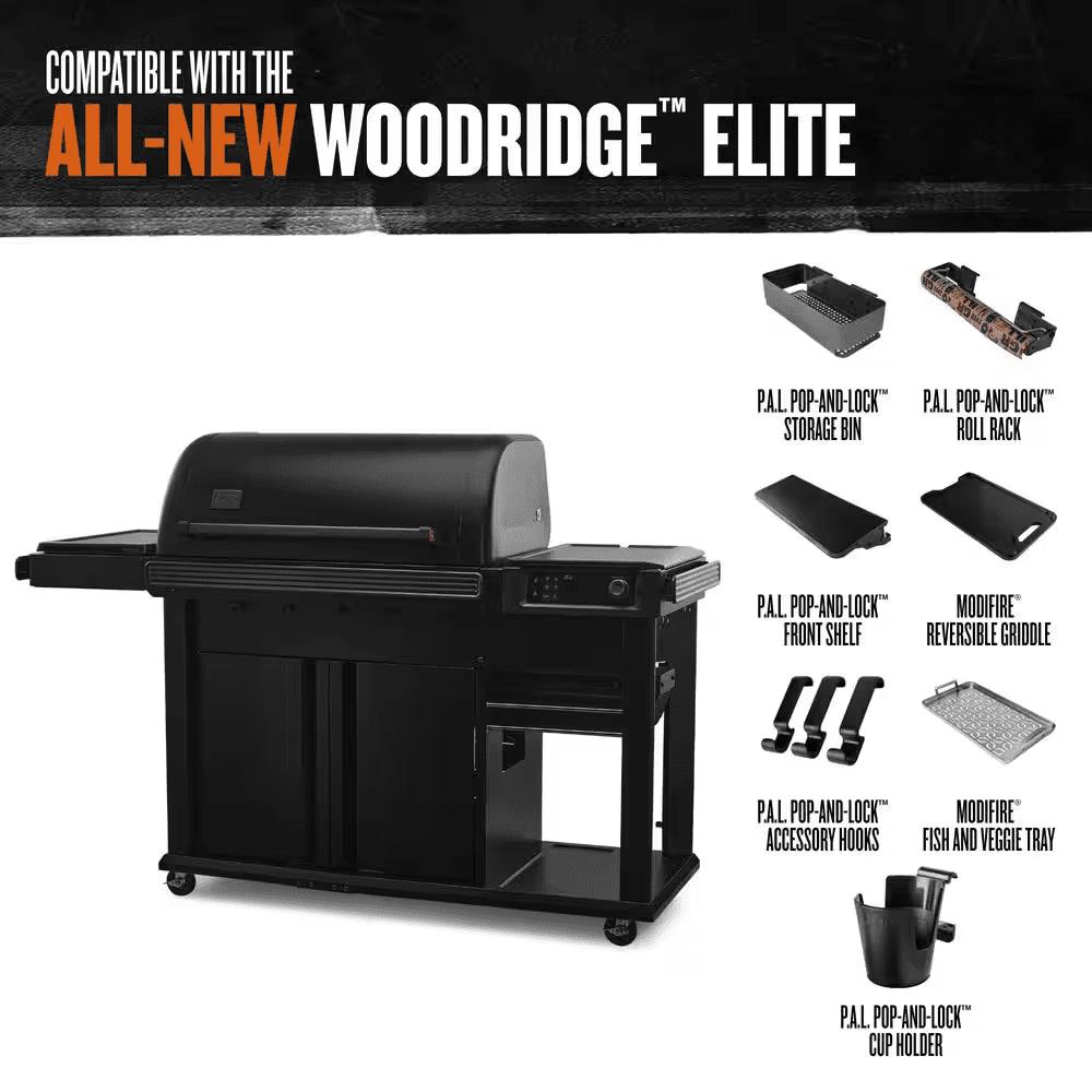 Woodridge Elite Wi-Fi Pellet Grill and Smoker in Black - Image 10