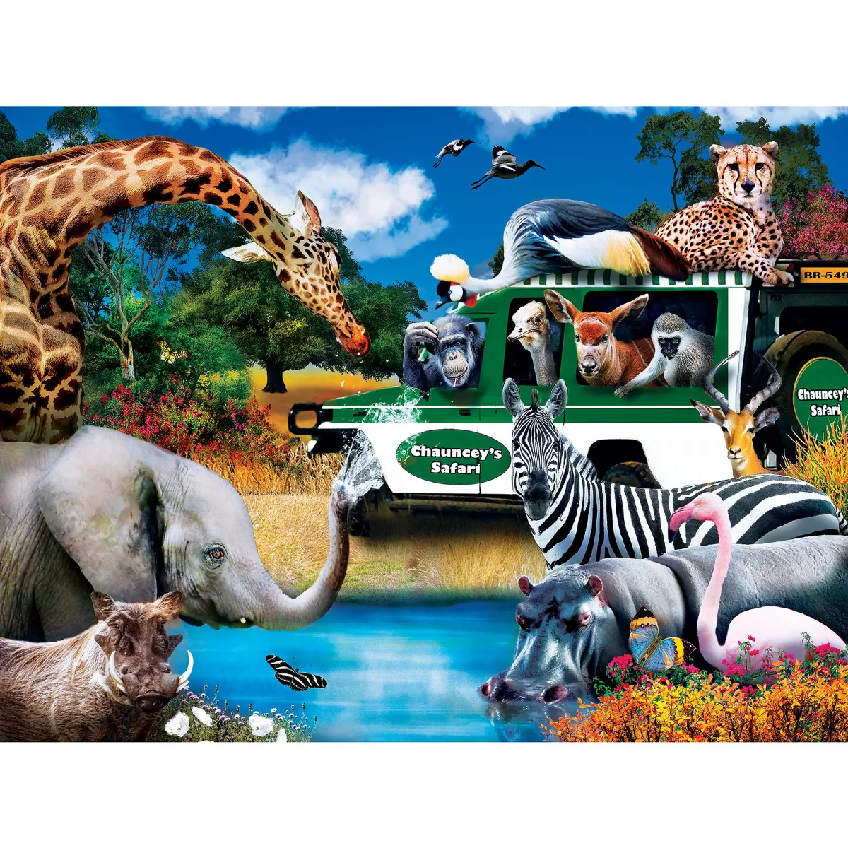 Masterpieces 300 Piece EZ Grip Jigsaw Puzzle - Watering Hole - 18"X24" - Image 3