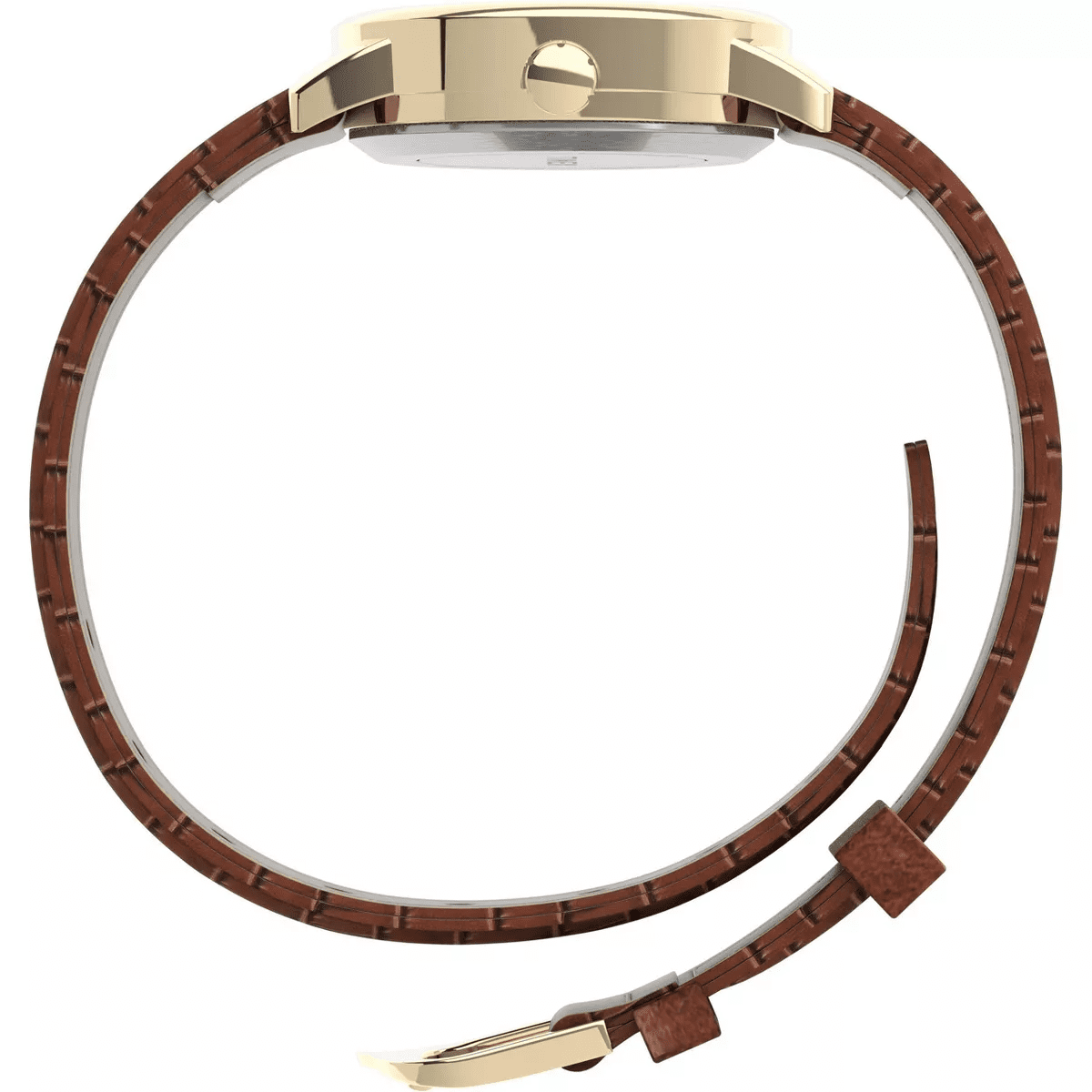 Women'S Timex Easy Reader Watch with Leather Strap- Gold/Brown T2J7619J - Image 2