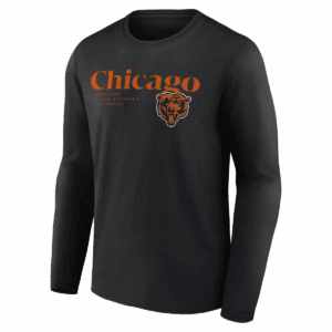 NFL Chicago Bears Men'S Black Long Sleeve T-Shirt