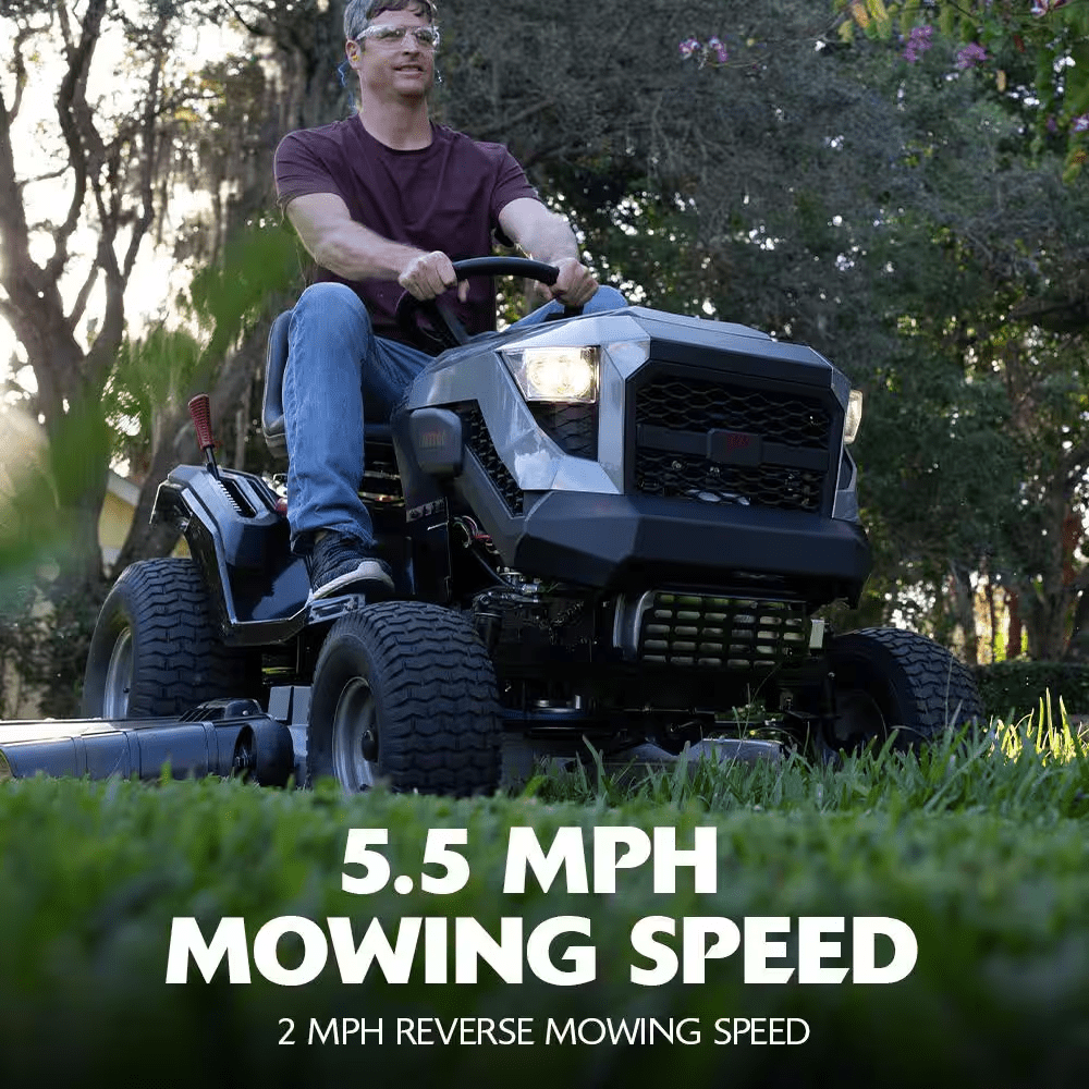 MT100 42 In. 13.5 HP 500Cc E1350 Series Briggs and Stratton Engine 6-Speed Manual Gas Riding Lawn Tractor Mower - Image 6