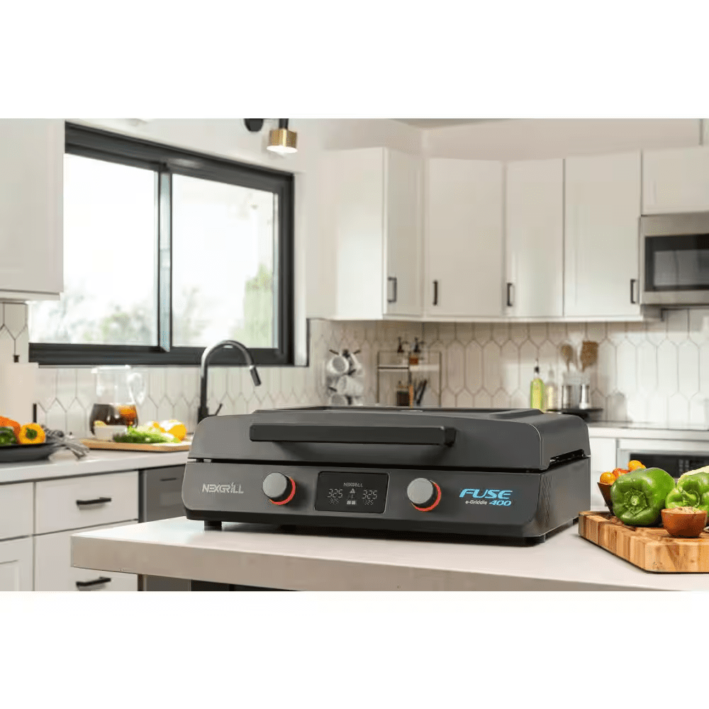 Fuse 400 22 In. Tabletop Electric Grill Griddle in Black - Image 10