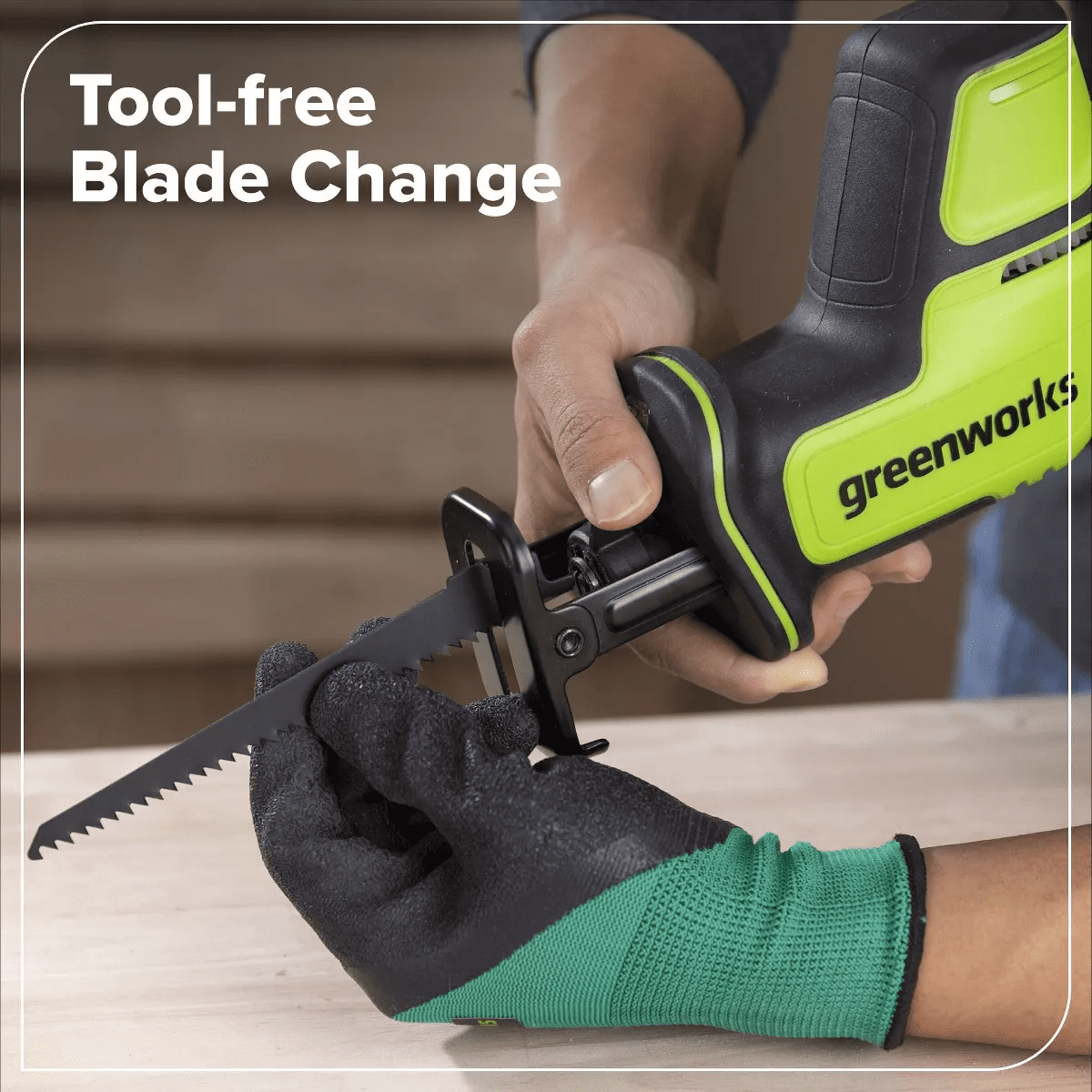 Greenworks POWERALL 24V Cordless Brushless 1In Recip Saw with 2Ah Battery and Charger - Image 3