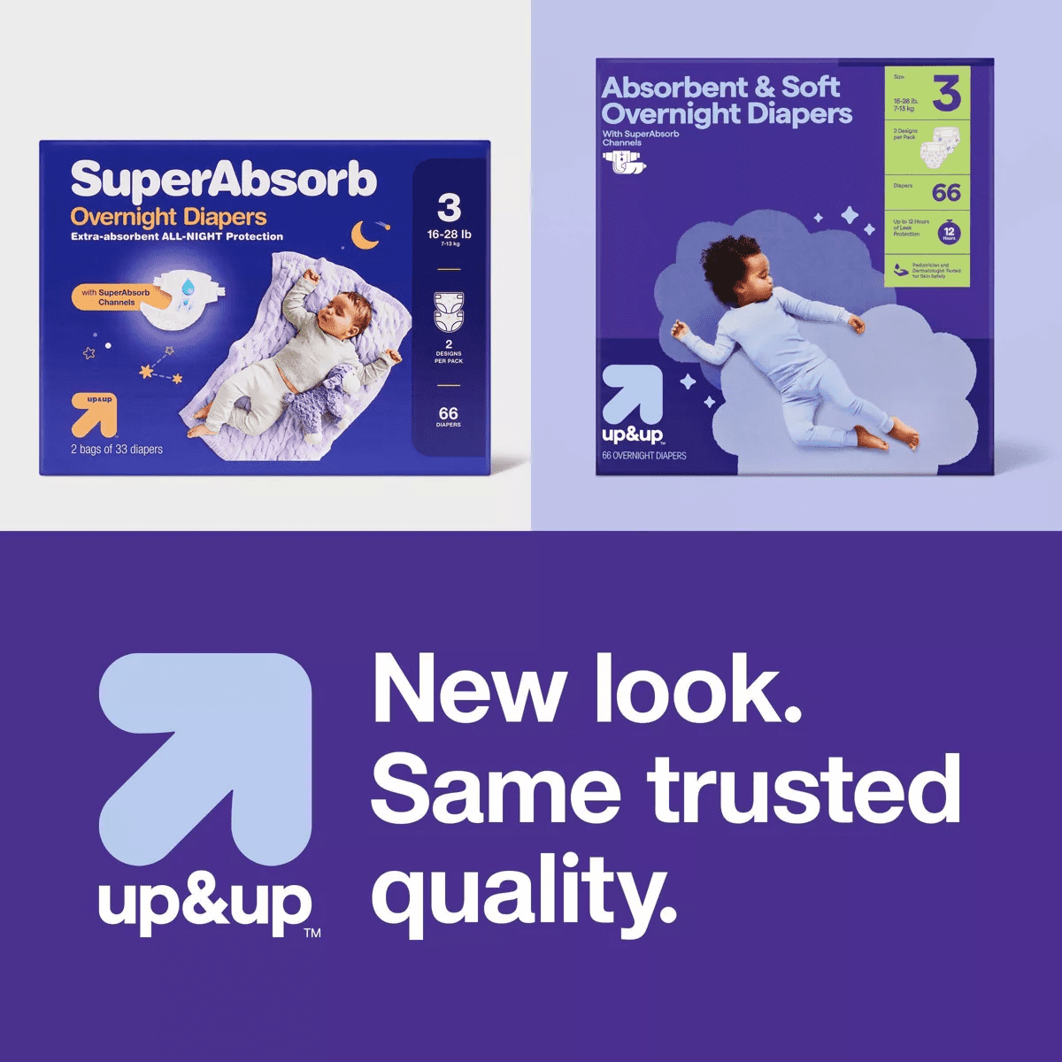 Disposable Overnight Diapers - Up&Up (Select Size and Count) (Color or Pattern May Vary) - Image 7