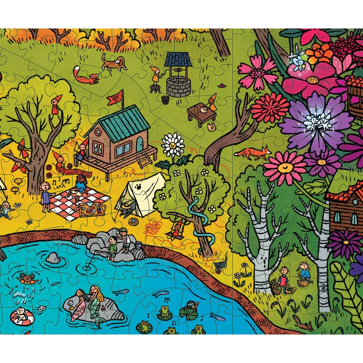 Magic Puzzle Company the Gnomes Homes Jigsaw Puzzle - 1000Pc: Collage Theme, Enhances Memory & Fine Motor Skills - Image 3