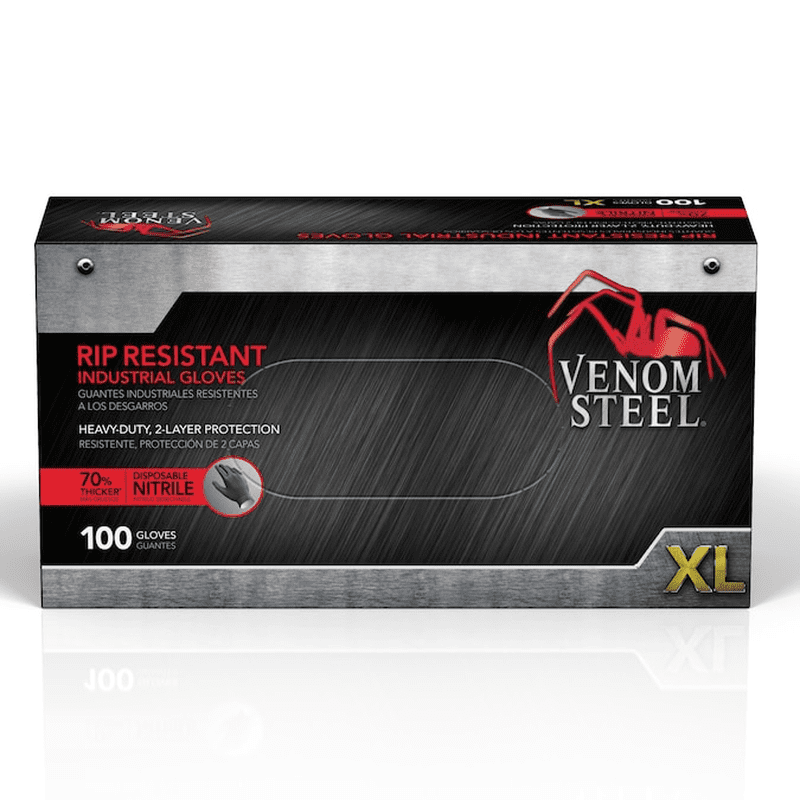 Heavy Duty One Size Fits All 100 -Count Textured -Grip Nitrile Disposable Cleaning Gloves 50 -Pairs - Image 11