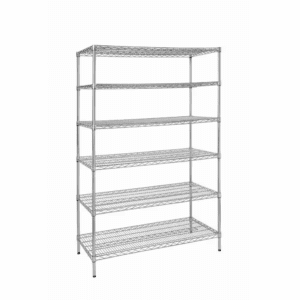 6-Tier Commercial Grade Heavy Duty Steel Wire Shelving Unit in Chrome (48 In. W X 72 In. H X 24 In. D)