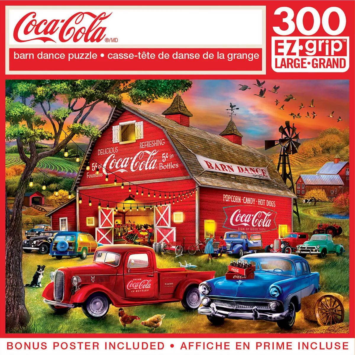 Masterpieces 300 Piece EZ Grip Puzzle - Coca-Cola Barn Dance - 18"X24"