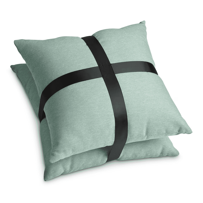2 -Pack Solid Teal Square (No Theme) Throw Pillow