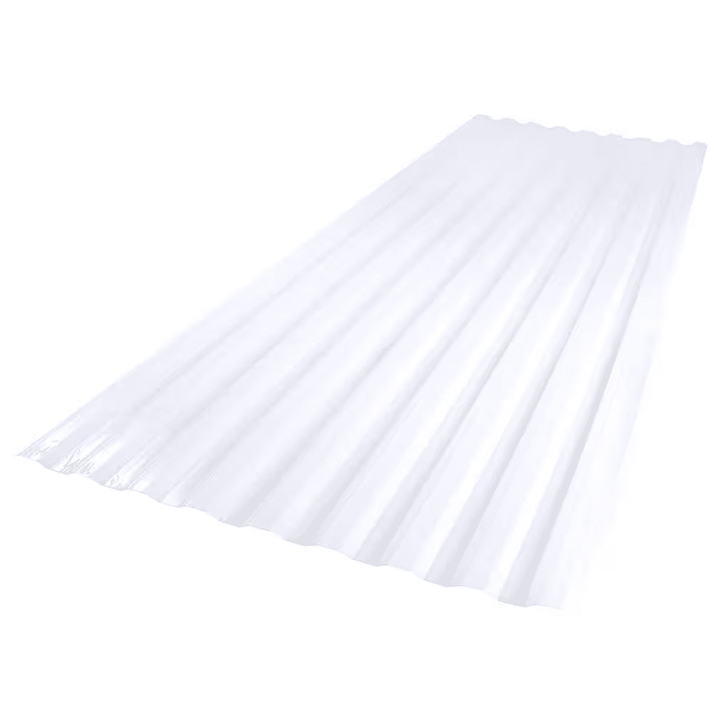 26 In. X 6 Ft. Corrugated Polycarbonate Roof Panel in Clear