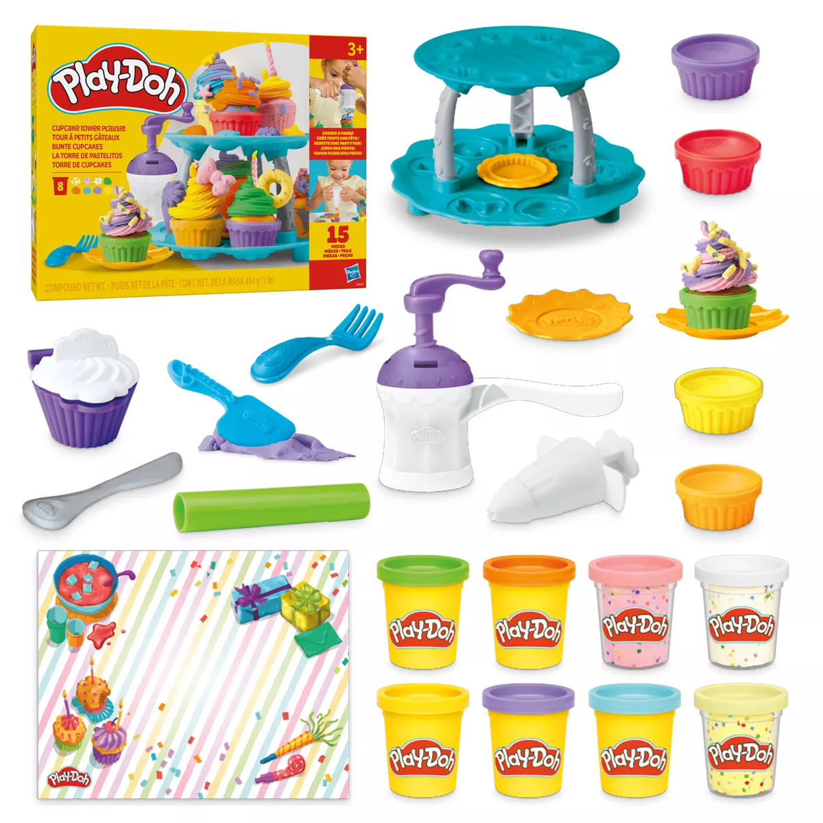 Play-Doh Cupcake Tower Playset - 15Pc