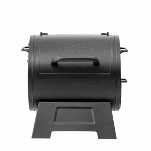 Portable Charcoal Grill or Side Fire Box with Adjustable Air Vents, Heavy Duty - Black